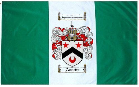 Annette family crest coat of arms flag