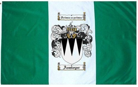 Anstoyer family crest coat of arms flag