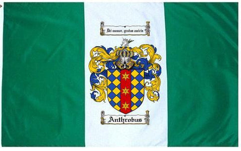 Anthrobus family crest coat of arms flag