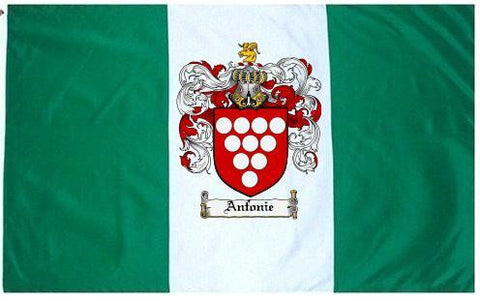 Antonie family crest coat of arms flag