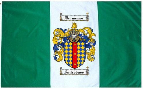 Antrobuss family crest coat of arms flag