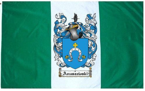 Anuszewski family crest coat of arms flag