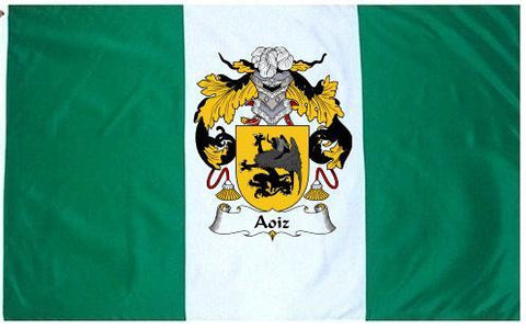 Aoiz family crest coat of arms flag