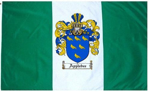 Applebee family crest coat of arms flag