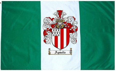 Apselie family crest coat of arms flag