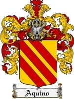 Aquino coat of arms family crest download