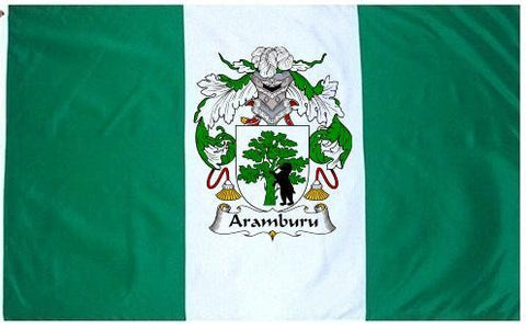 Aramburu family crest coat of arms flag