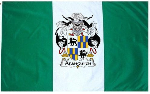 Aranguren family crest coat of arms flag