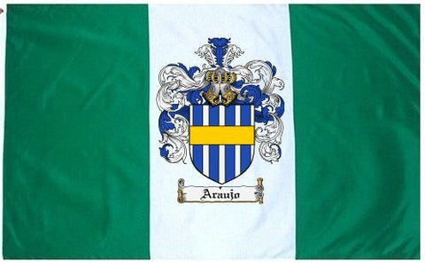 Araujo family crest coat of arms flag