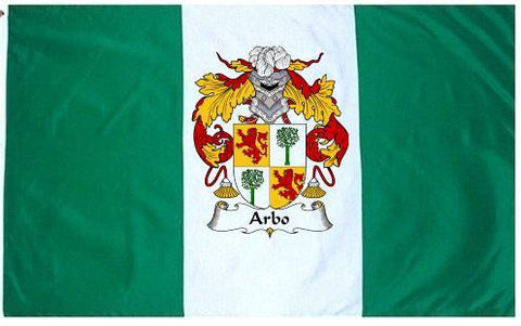 Arbo family crest coat of arms flag