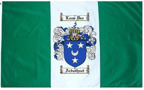 Arbothnet family crest coat of arms flag