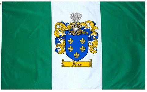 Arce family crest coat of arms flag