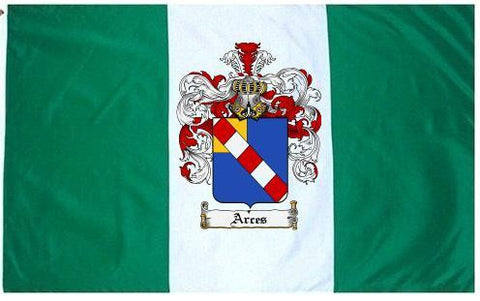 Arces family crest coat of arms flag