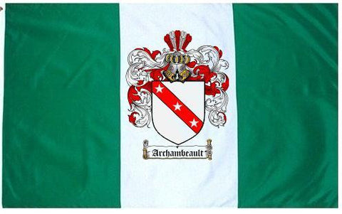 Archambeault family crest coat of arms flag