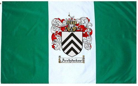 Archdeckne family crest coat of arms flag