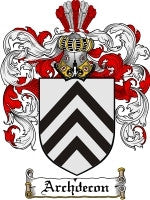 Archdecon Family Crest / Coat of Arms JPG or PDF Download