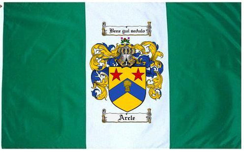 Arcle family crest coat of arms flag