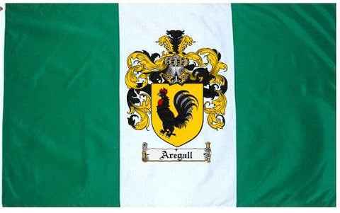 Aregall family crest coat of arms flag