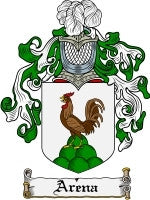 Arena Family Crest / Coat of Arms JPG or PDF Download