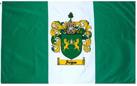 Argue family crest coat of arms flag