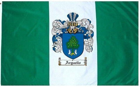 Arguello family crest coat of arms flag