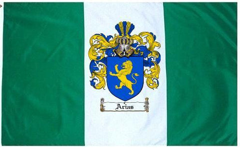Arias- family crest coat of arms flag