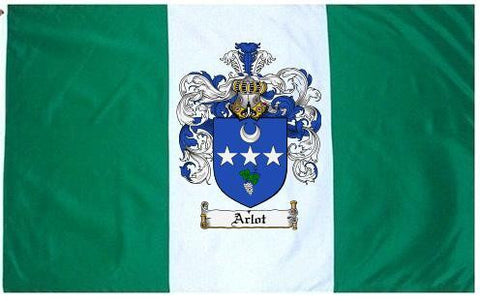 Arlot family crest coat of arms flag