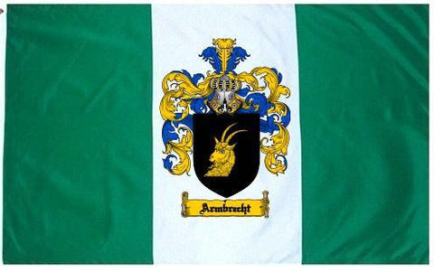 Armbrecht family crest coat of arms flag