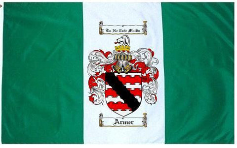 Armer family crest coat of arms flag