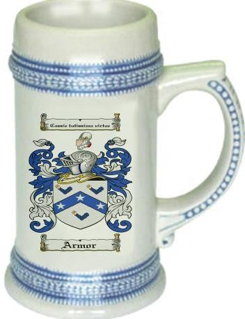 Armor family crest stein coat of arms tankard mug