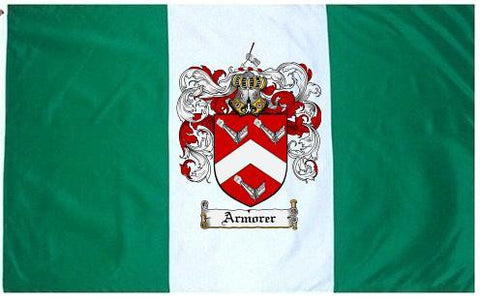 Armorer family crest coat of arms flag