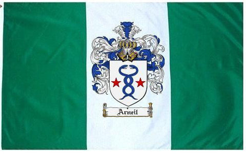 Arneil family crest coat of arms flag