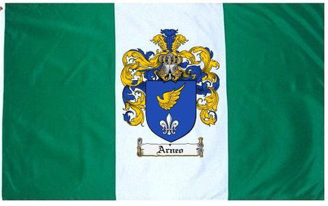 Arneo family crest coat of arms flag