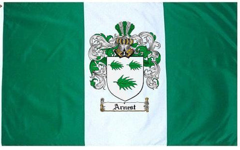 Arnest family crest coat of arms flag