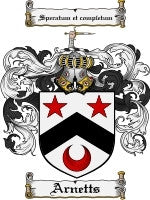 Arnetts coat of arms family crest download