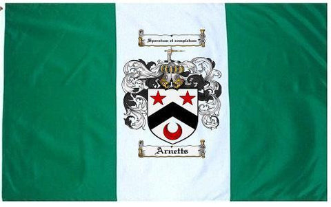 Arnetts family crest coat of arms flag