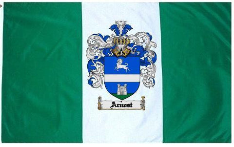 Arnost family crest coat of arms flag