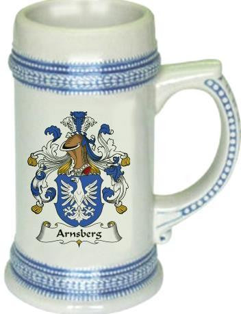 Arnsberg family crest stein coat of arms tankard mug