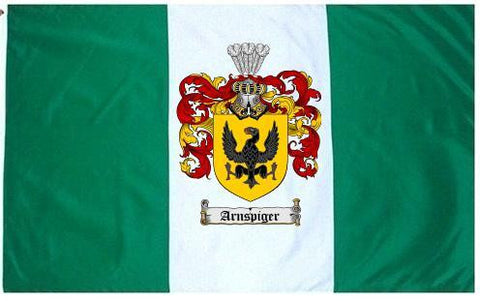 Arnspiger family crest coat of arms flag