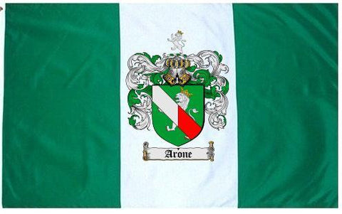 Arone family crest coat of arms flag