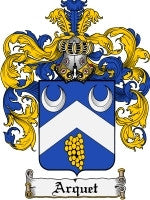 Arquet Family Crest / Coat of Arms JPG or PDF Download