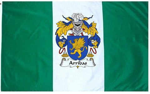 Arribas family crest coat of arms flag