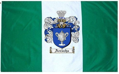 Arrocha family crest coat of arms flag