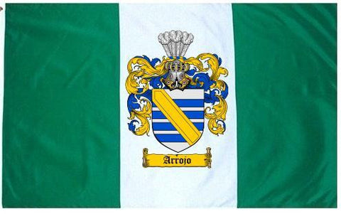 Arrojo family crest coat of arms flag