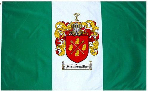 Arrowsmithe family crest coat of arms flag