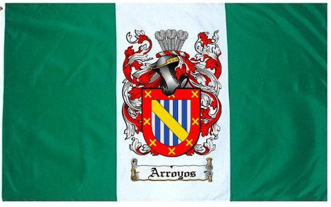 Arroyos family crest coat of arms flag