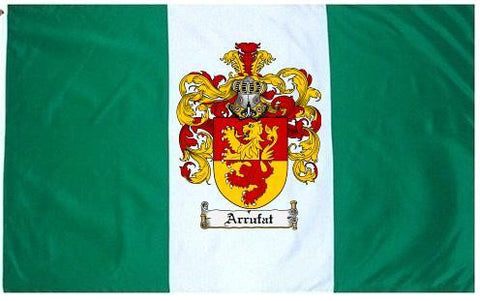 Arrufat family crest coat of arms flag