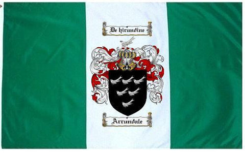 Arrundale family crest coat of arms flag