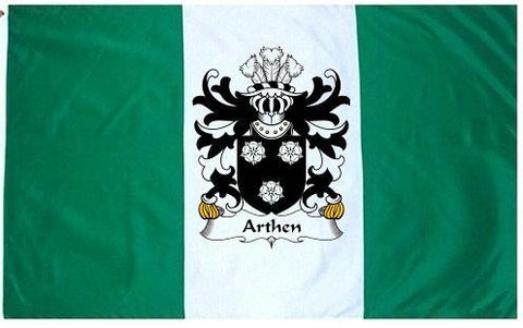 Arthen family crest coat of arms flag