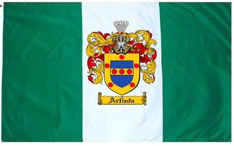 Artieda family crest coat of arms flag